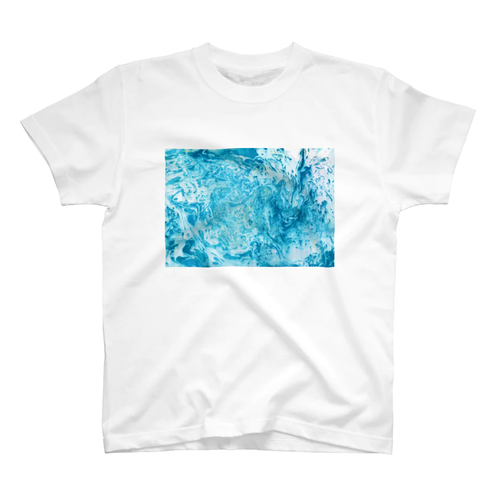 guruguのEbru　light blue スタンダードTシャツ