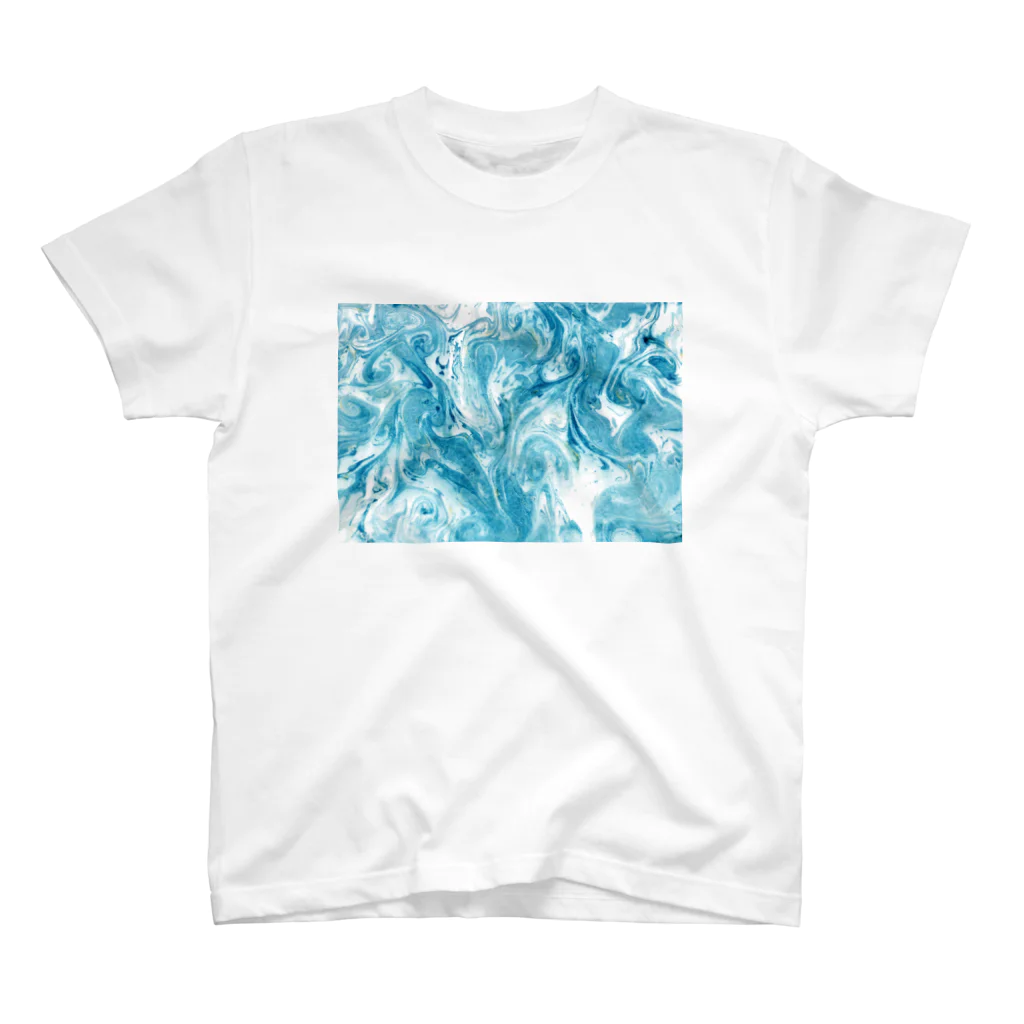 guruguのEbru　light blue スタンダードTシャツ