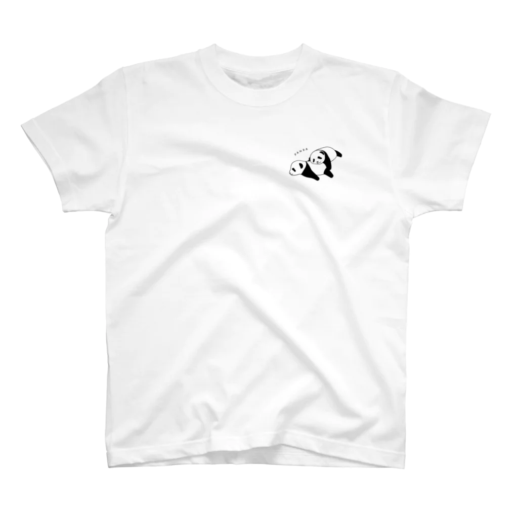 ayam3の重なるパンダ 白 Regular Fit T-Shirt