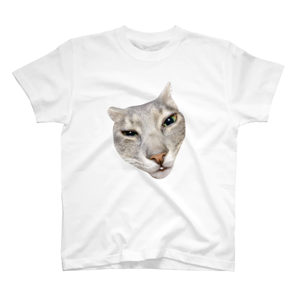 mochi-omochiの変な顔の猫 スタンダードTシャツ