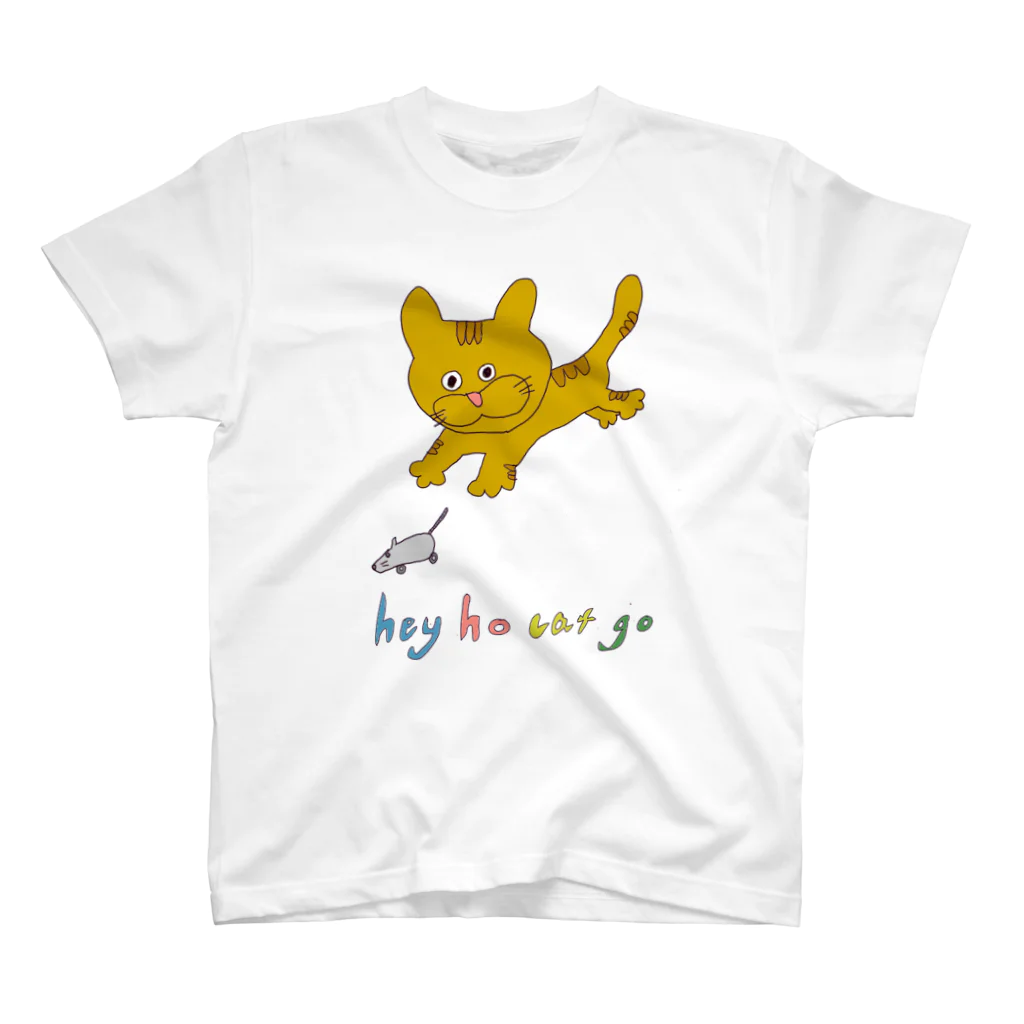 hey ho cat goのあそぶチャトラキャット スタンダードTシャツ