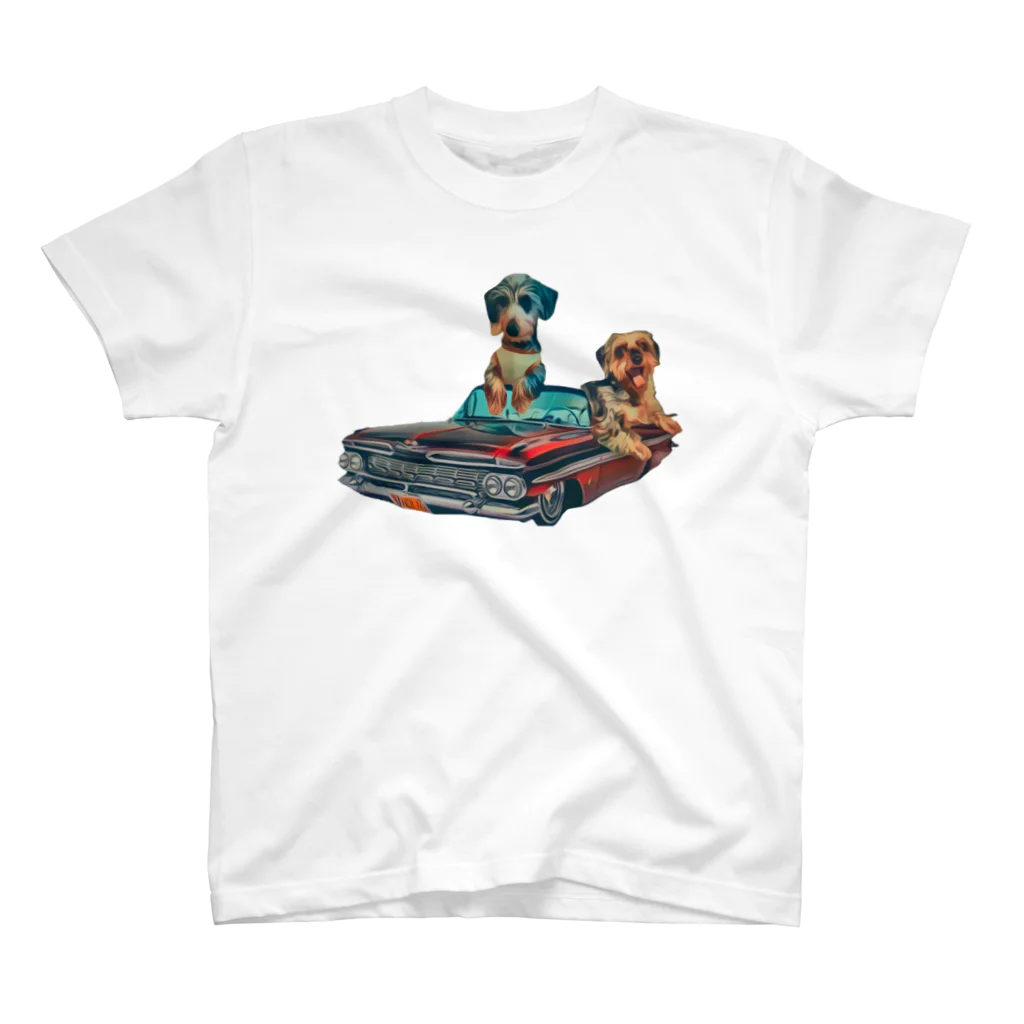 雑コラうちの子グッズのローライダー犬🐶 Regular Fit T-Shirt