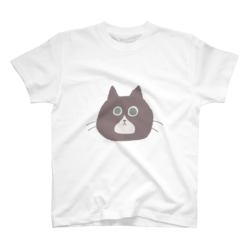 minco ￤ イラストとねこのはいいろのねこ。 スタンダードTシャツ