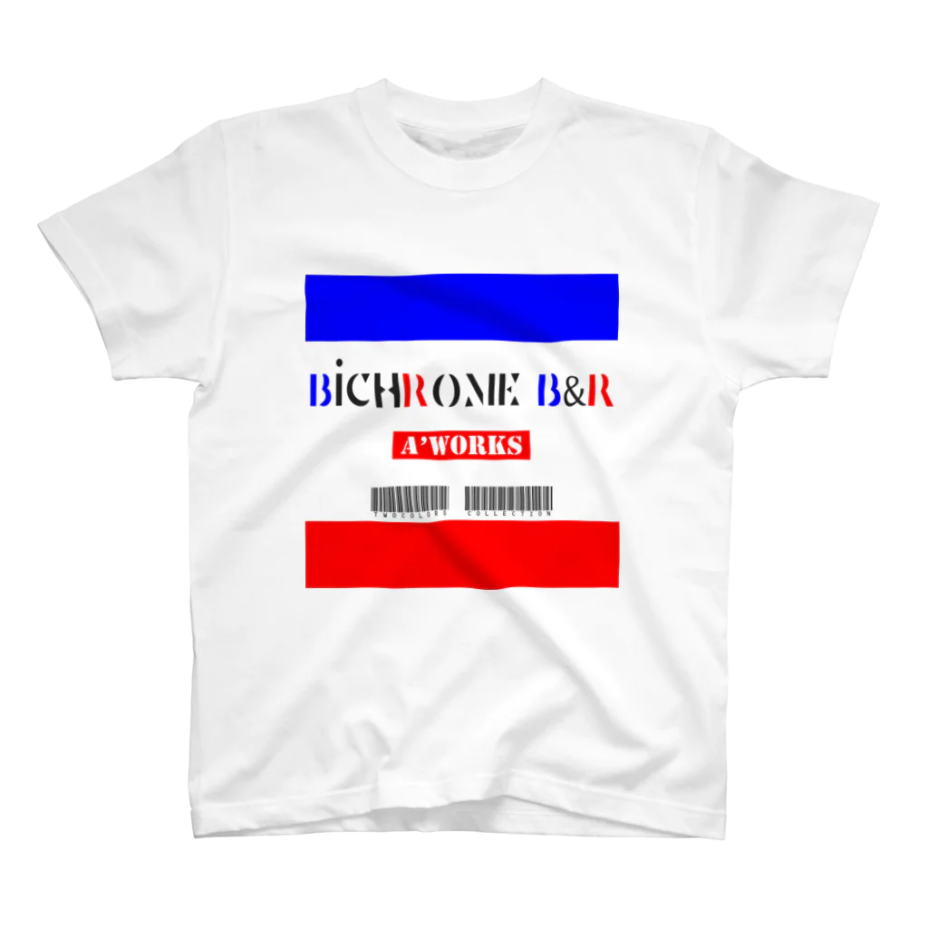 Ａ’ｚｗｏｒｋＳのBICHROME BLU&RED Regular Fit T-Shirt