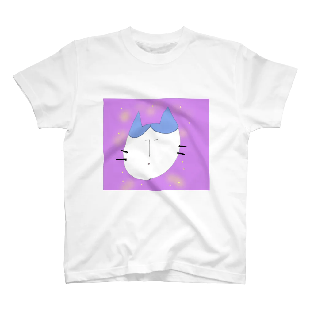 POPORIRI☆SHOPの星空にうかぶハチワレ猫 Regular Fit T-Shirt