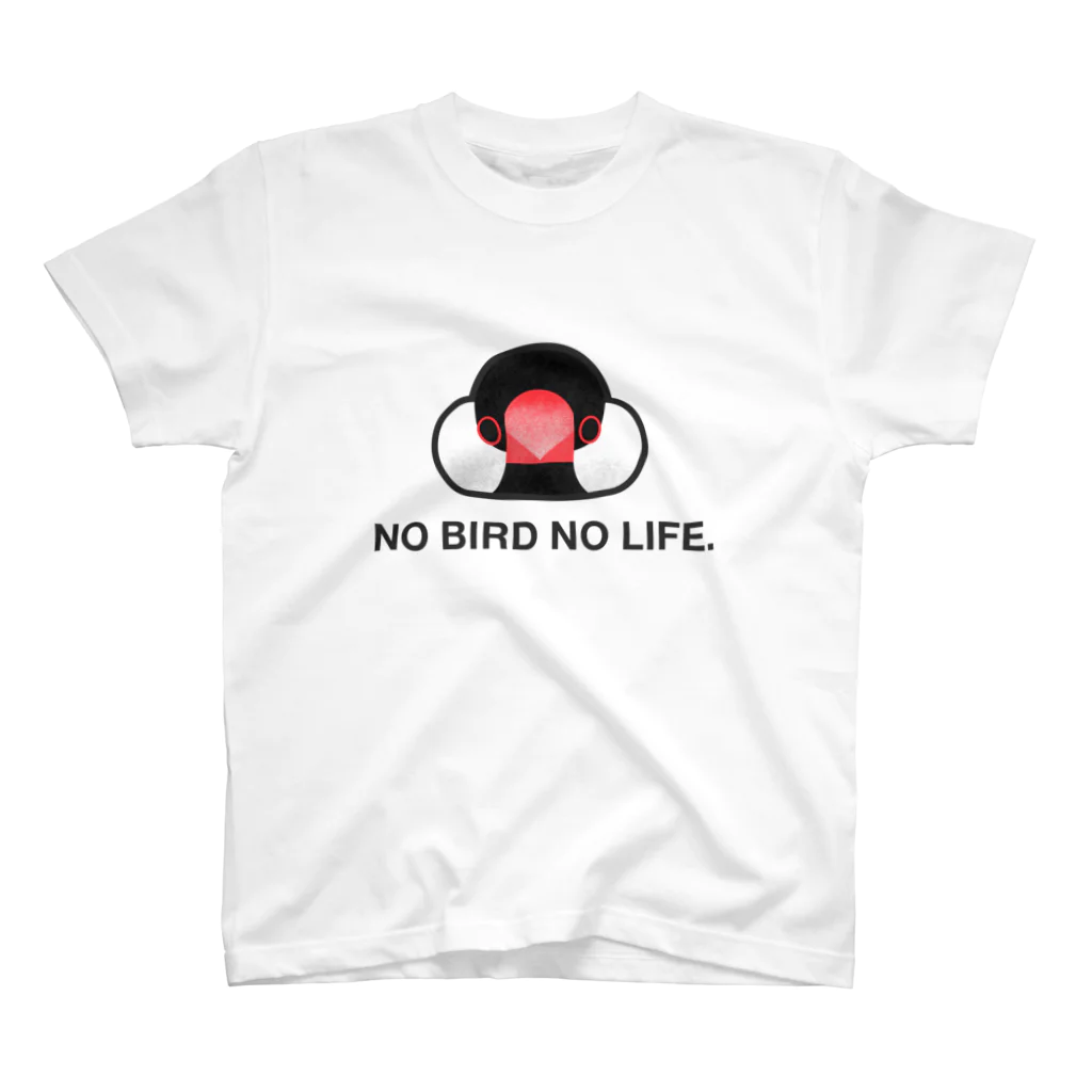 MochishopのNO BIRD NO LIFE 桜文鳥 スタンダードTシャツ