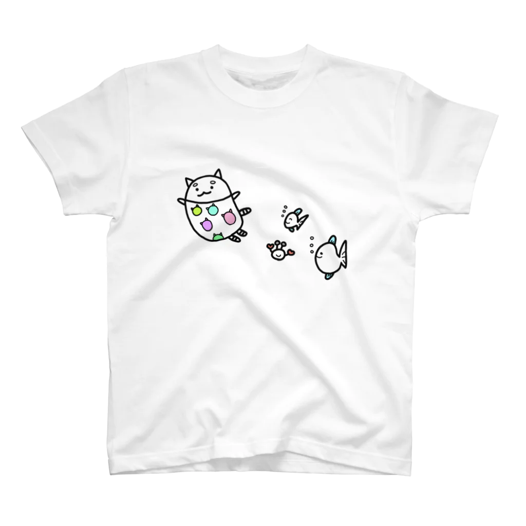 snsnpiの水着ねこ スタンダードTシャツ