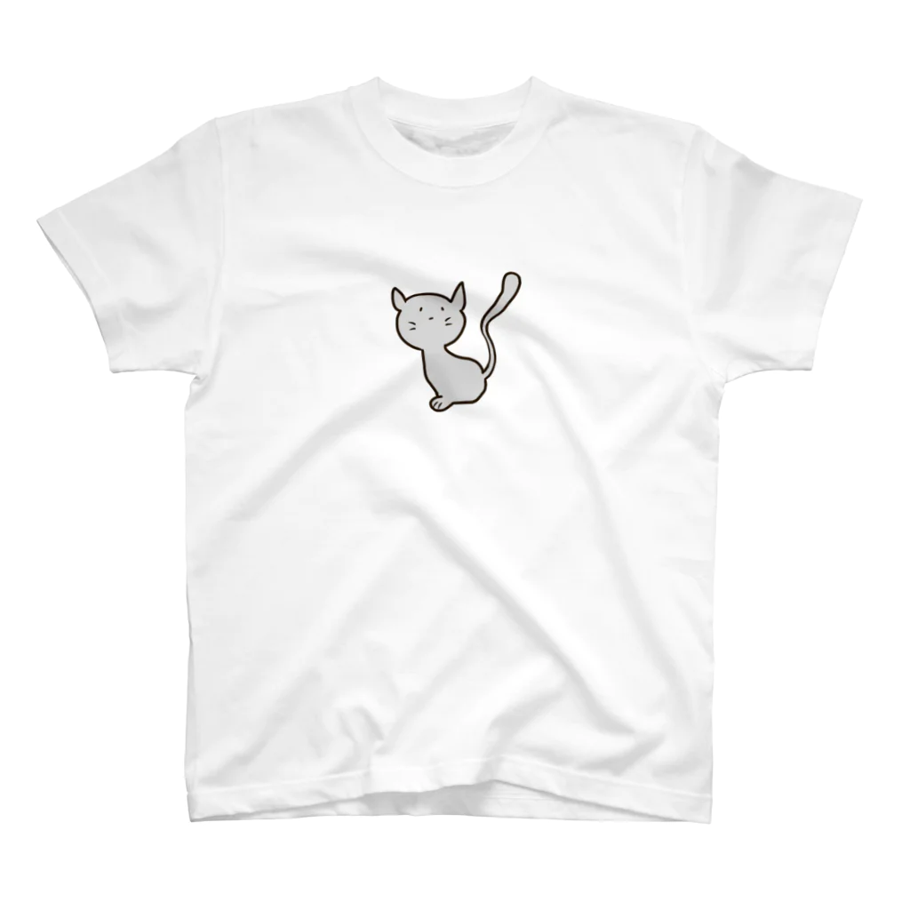 dreamtea3のグレーの猫 Regular Fit T-Shirt