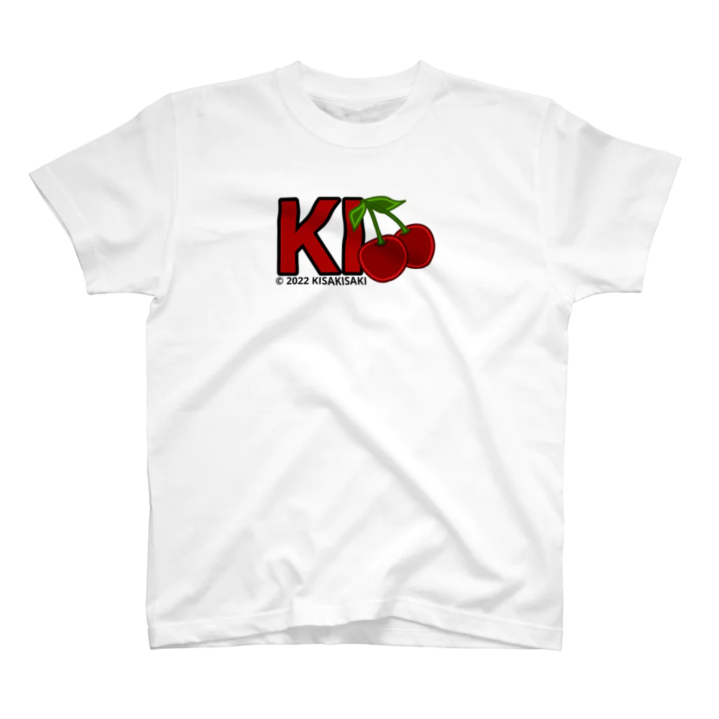KISAKISAKI_MerchのKISAKISAKIのKIとチェリーのロゴ Regular Fit T-Shirt