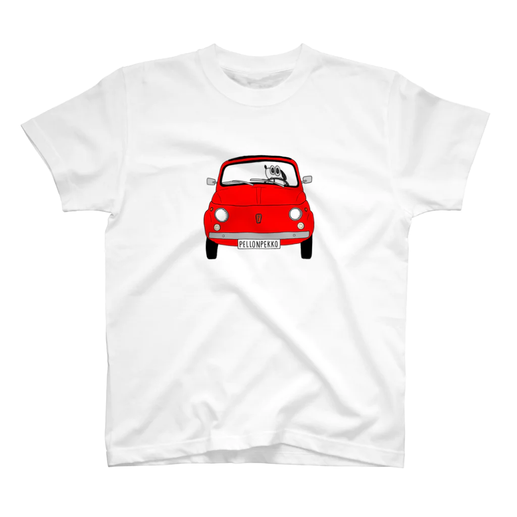 PELLONPEKKOのドライブわんこ　レッドカー Regular Fit T-Shirt