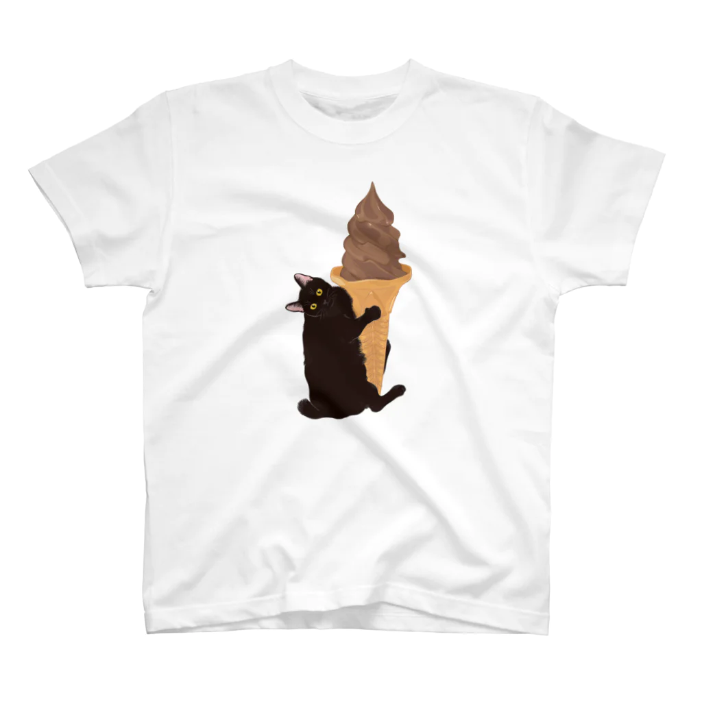元祖ふとねこ堂のソフトクリームどうぞ Regular Fit T-Shirt