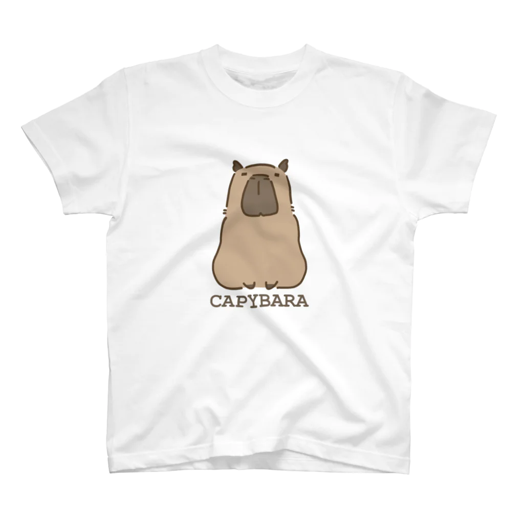 気まぐれカピバラショップのノーマルカピバラ スタンダードTシャツ