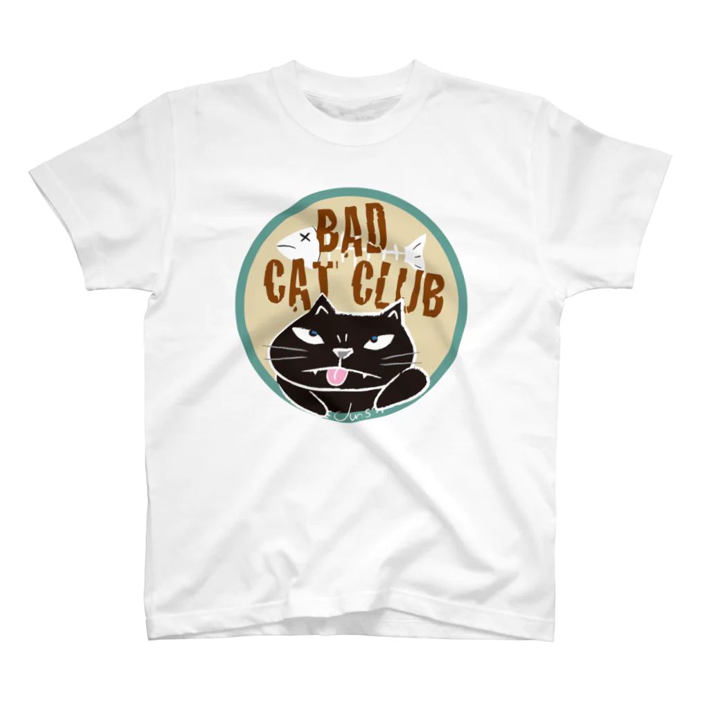 Junsの悪にゃんこのBAD CAT CULB Regular Fit T-Shirt