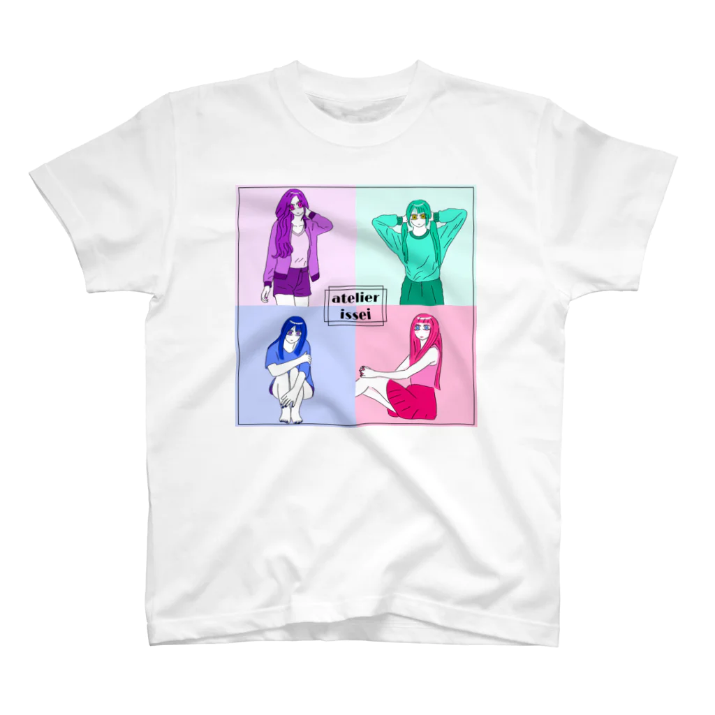 isseiartのデジタル女の子4 スタンダードTシャツ