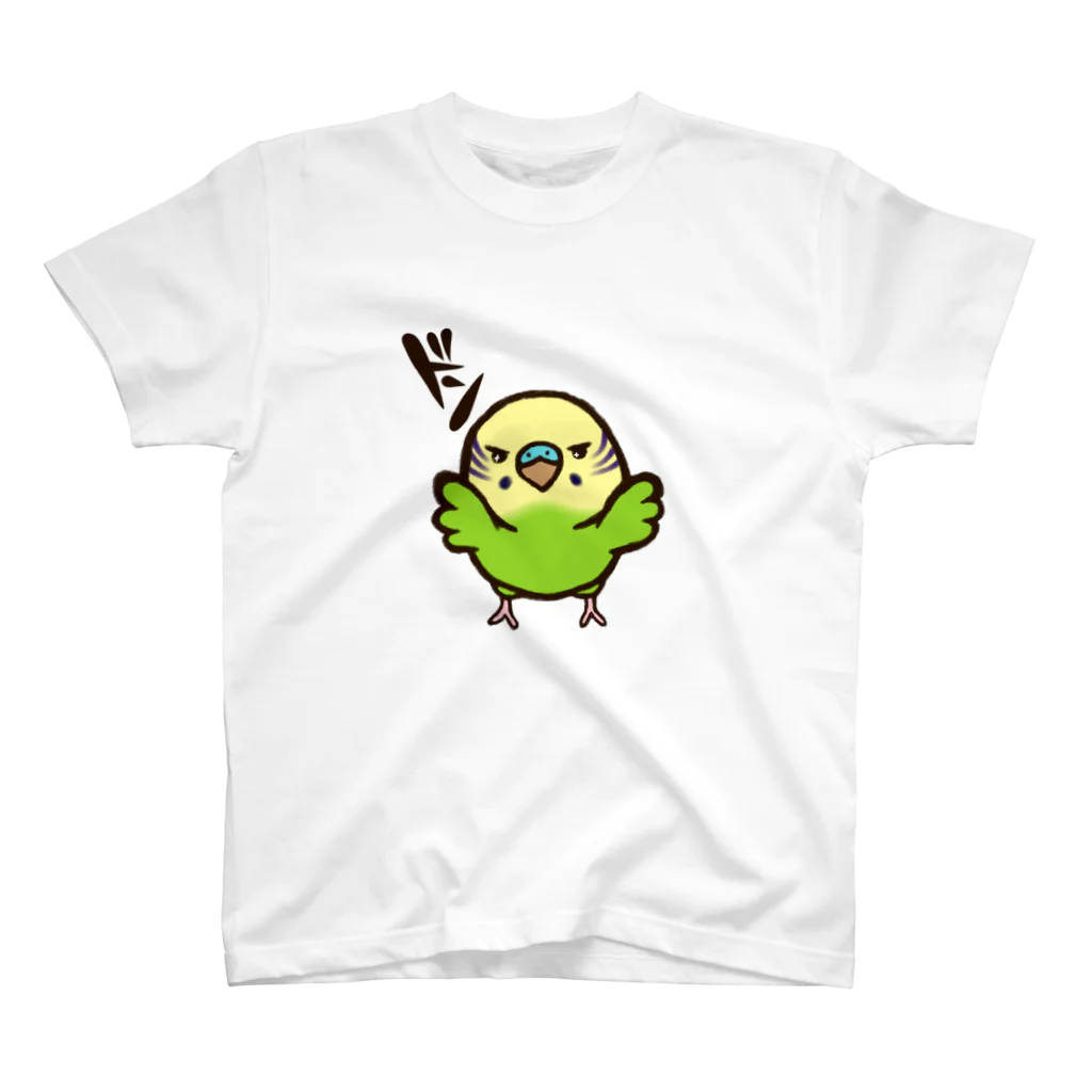 いちたまや  出張店の壁ドンインコ（ノーマルグリーン） スタンダードTシャツ