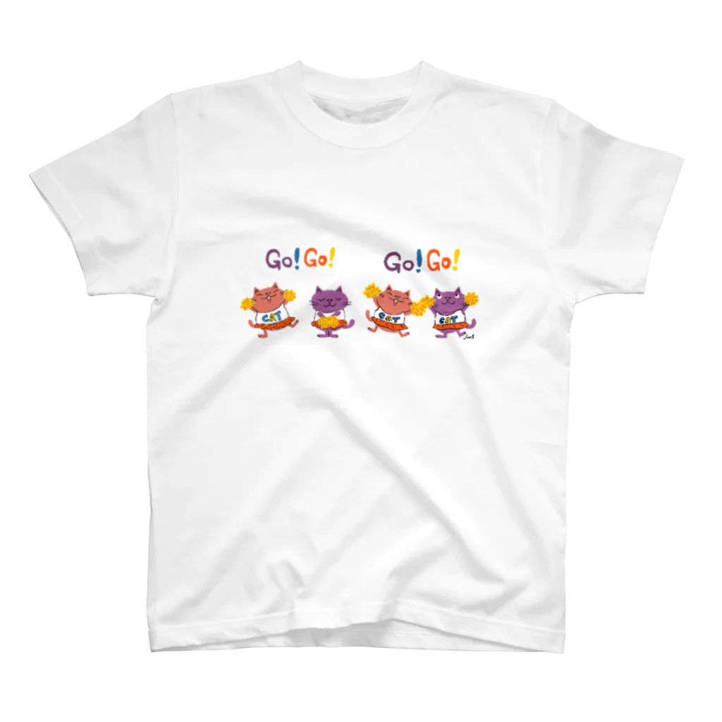 Junsの悪にゃんこのGO! GO! スタンダードTシャツ