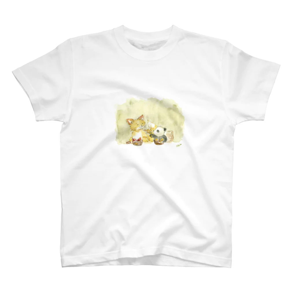 silo-iloのキツネとパンダのお芋会（濃い目） Regular Fit T-Shirt