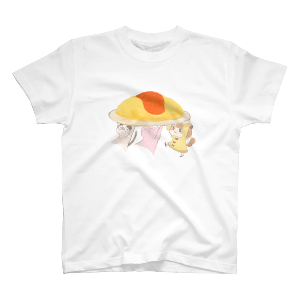 ぽふっこ！うささんのオムライスうささんズ スタンダードTシャツ