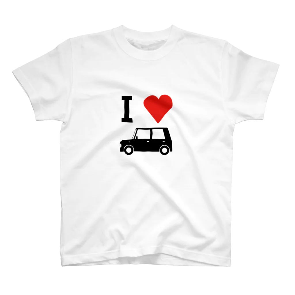 働く車・乗り物Tシャツ／KK商店のアイラブマイカー（コンパクトカー） スタンダードTシャツ