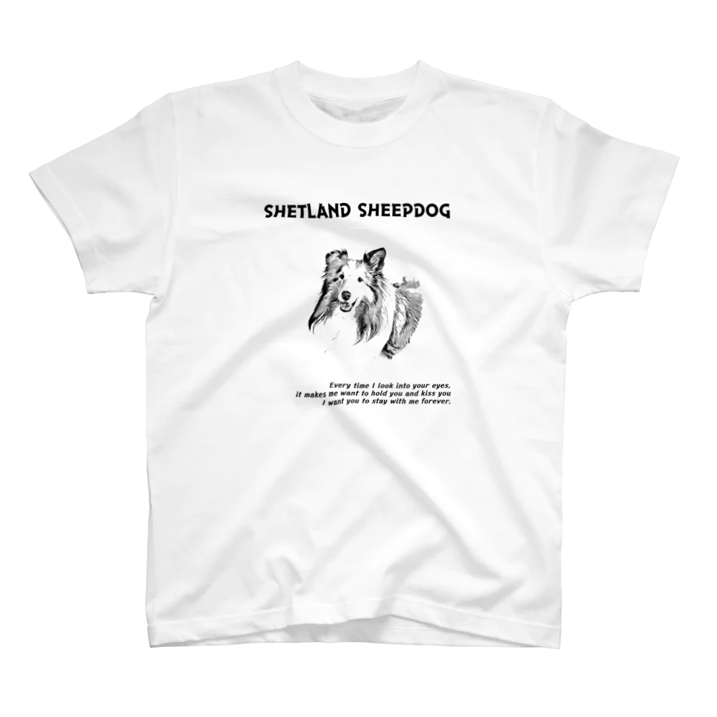 onehappinessのシェルティ　イラスト　forever Regular Fit T-Shirt