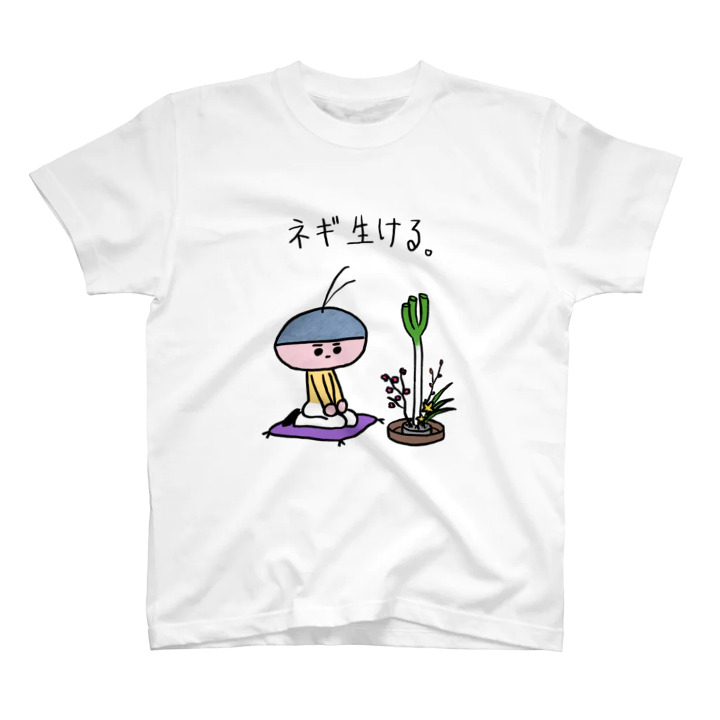 あわいのネギ生ける スタンダードTシャツ