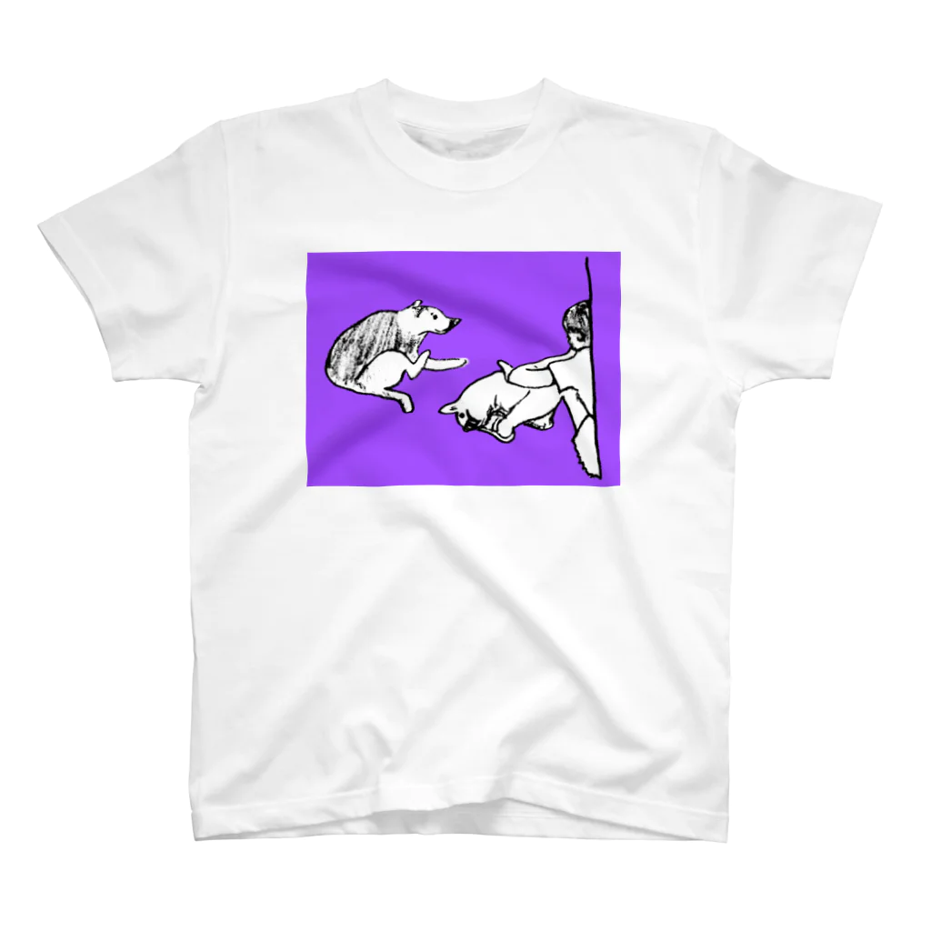 Tシャツ屋のさくたろう犬紫 スタンダードTシャツ