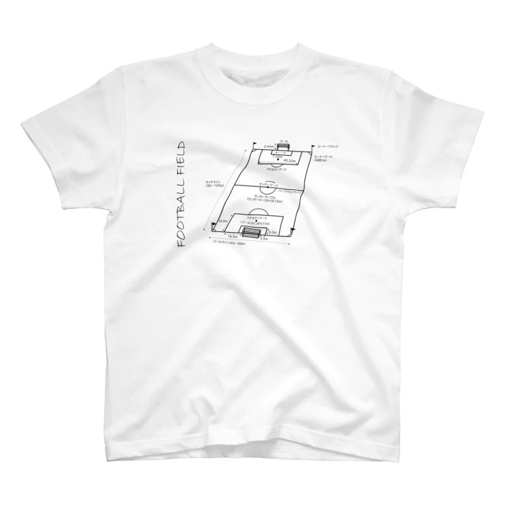 i_croissantのFOOTBALL FIELD スタンダードTシャツ