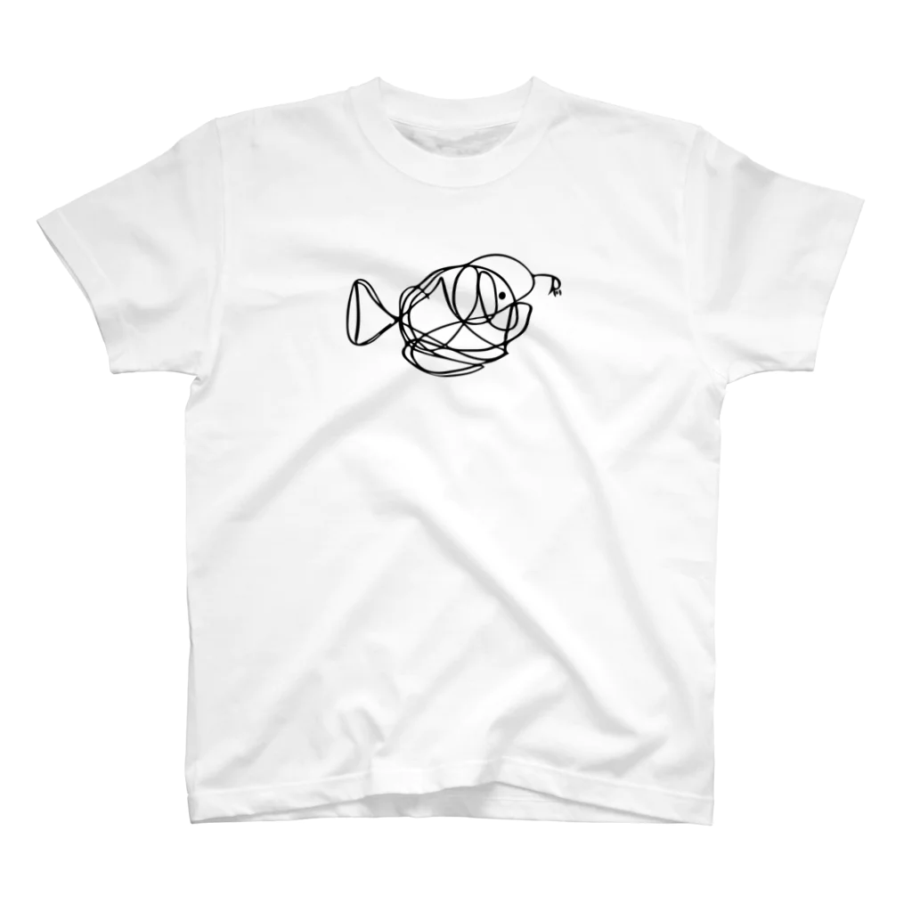 KUDOのScribbled Footballfish スタンダードTシャツ