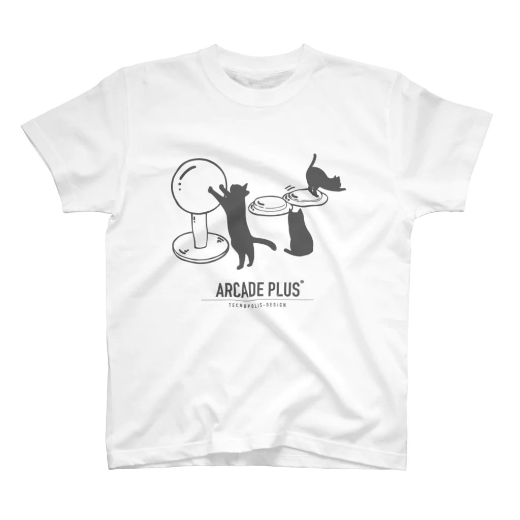 テクノポリスデザインのコンパネ猫（ARCADE_PLUS） Regular Fit T-Shirt