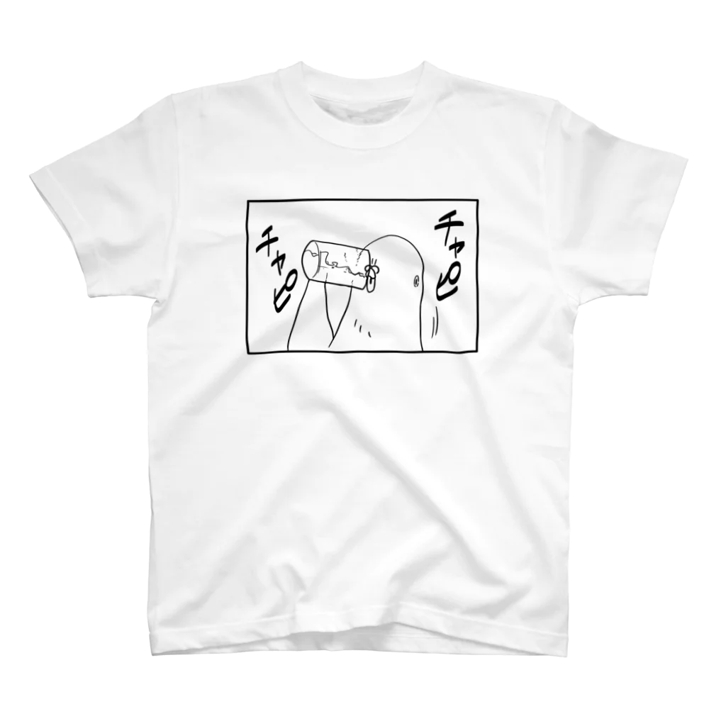 ヤマグチジロウのビールを飲むハト(おっきいの)。 Regular Fit T-Shirt