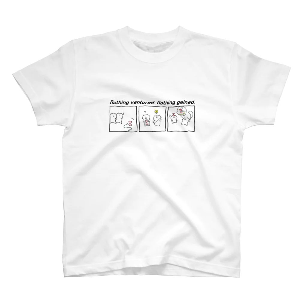 へびのあしのでぃあぼろねこまんが１（白） Regular Fit T-Shirt