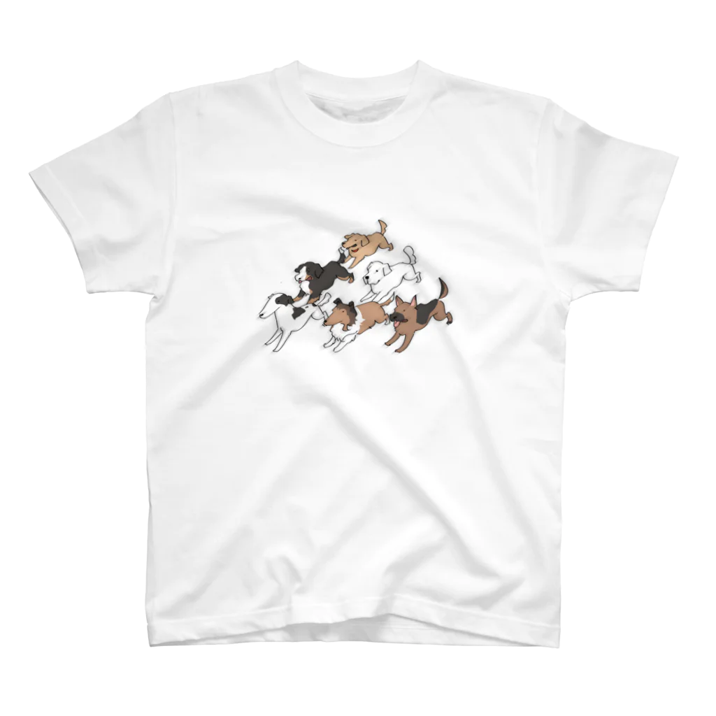 norikaのたくさんの大型犬 スタンダードTシャツ