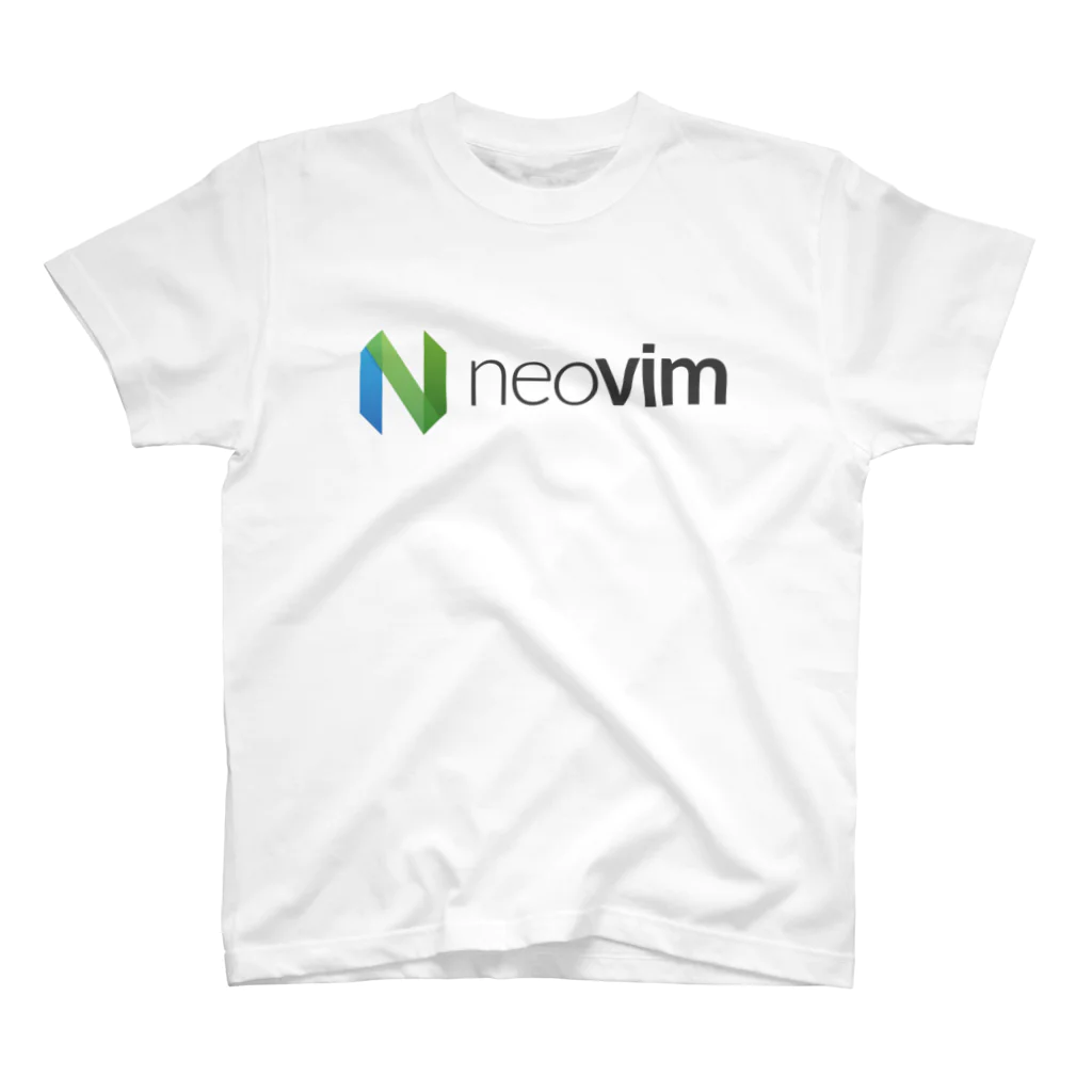 (Y◡Y) .｡oO (ｽｯｼ)のNeovim logo (full) スタンダードTシャツ