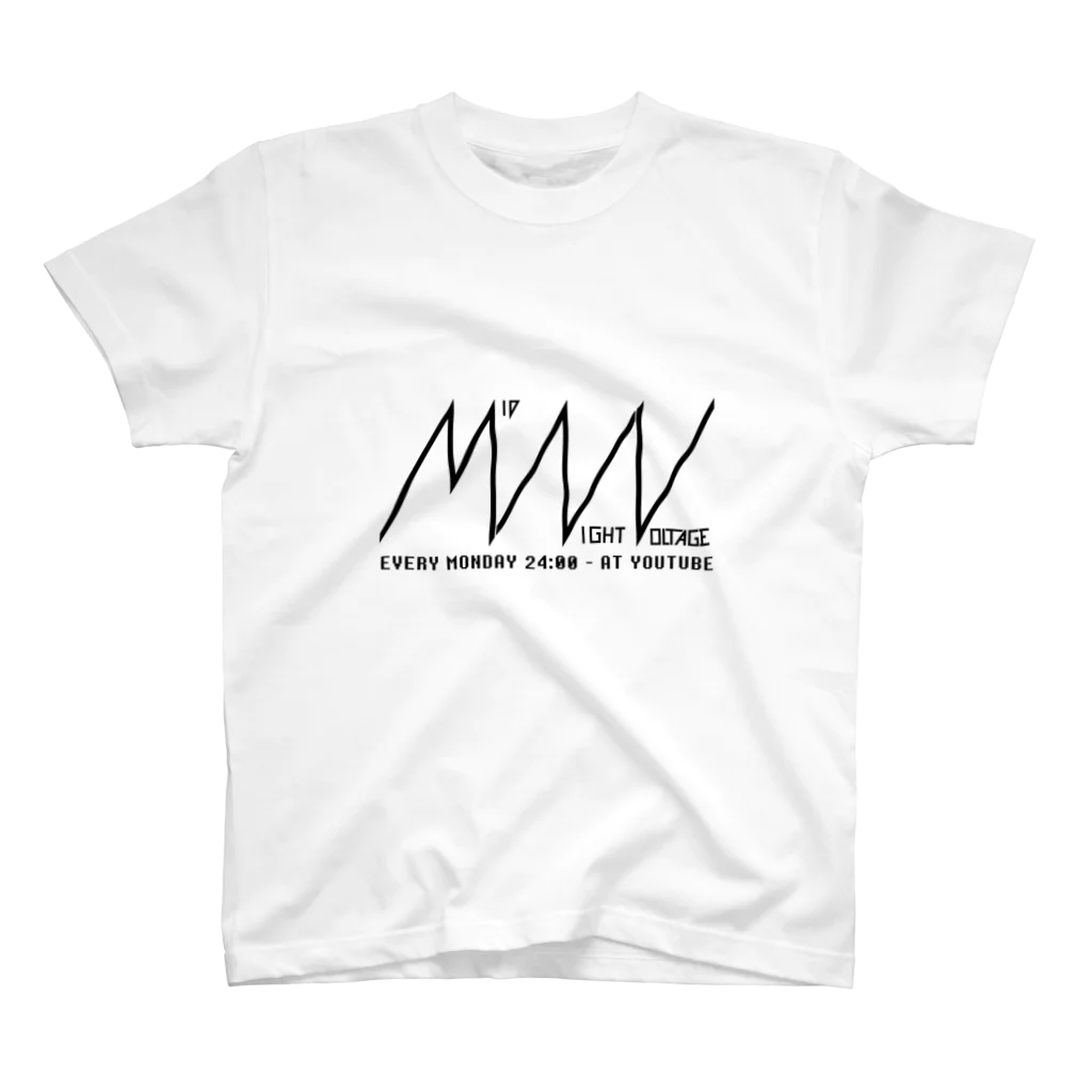 夢澤えふ💭VTuber準備のMid night voltage logo T-shirts スタンダードTシャツ