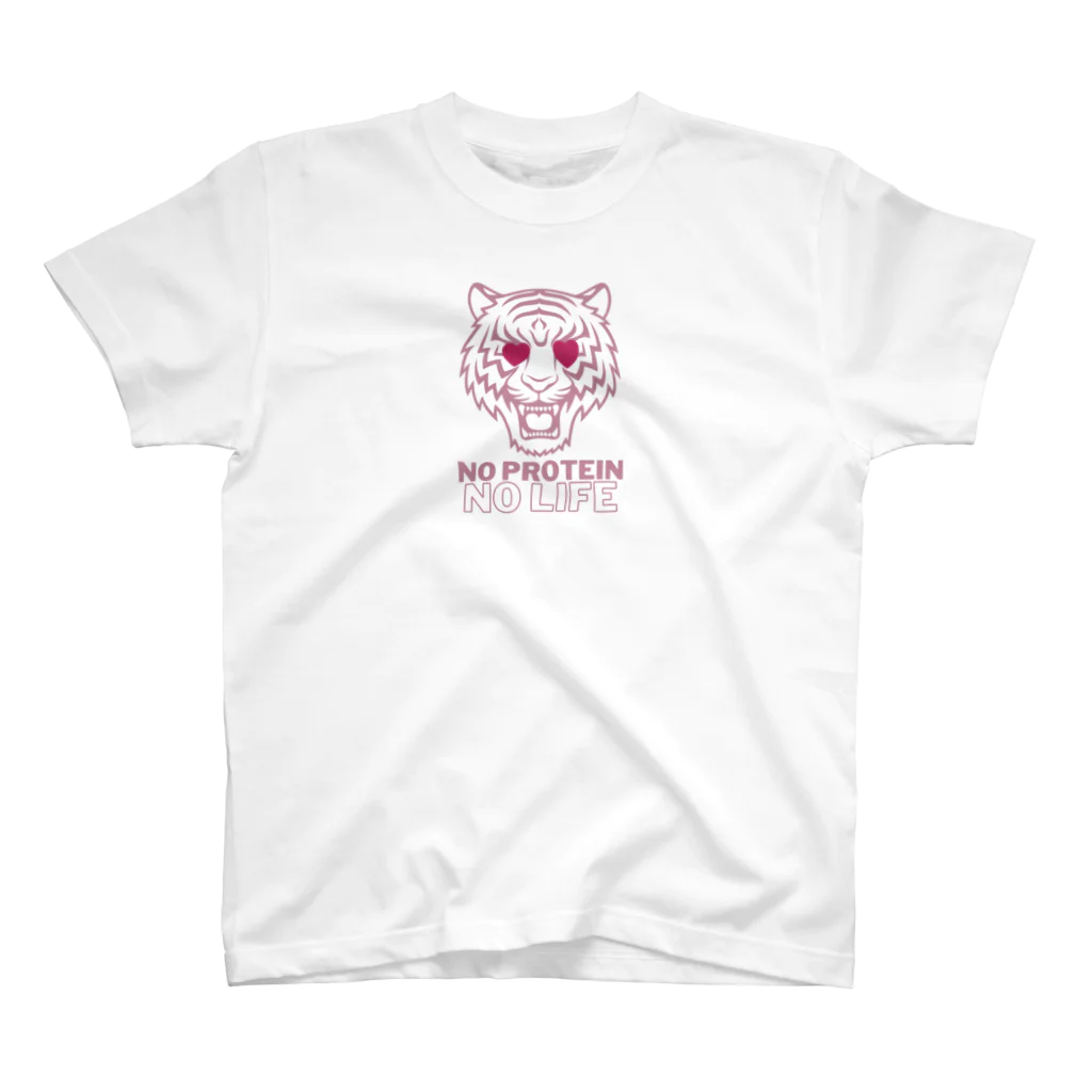 enjoy protein！プロテインを楽しもうのNO PROTEIN NO LIFE！ スタンダードTシャツ