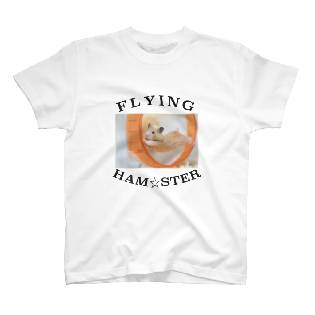 sigh21のFlying Hamster(白) スタンダードTシャツ