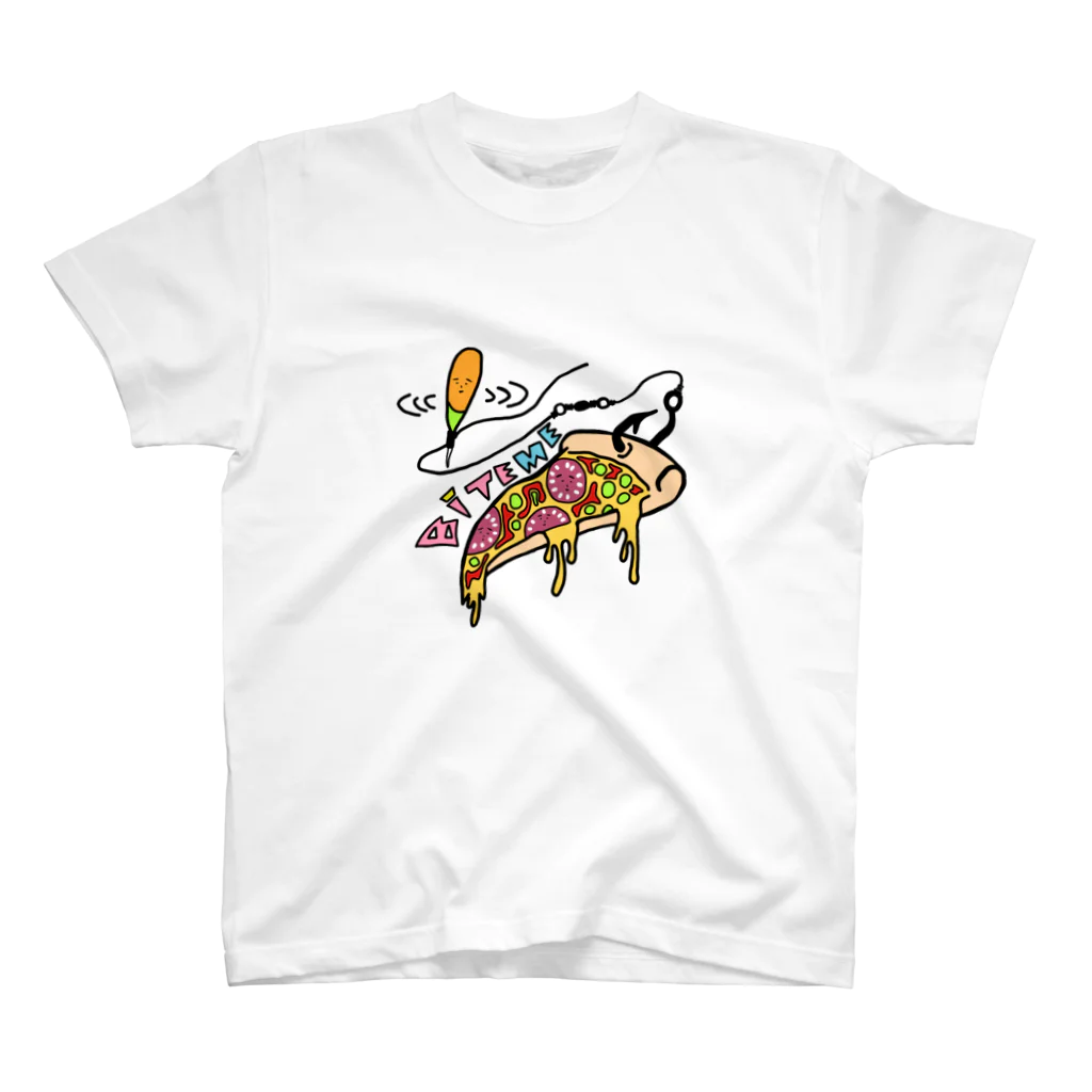 壮平シールのバイトミー ピザＴシャツ Regular Fit T-Shirt