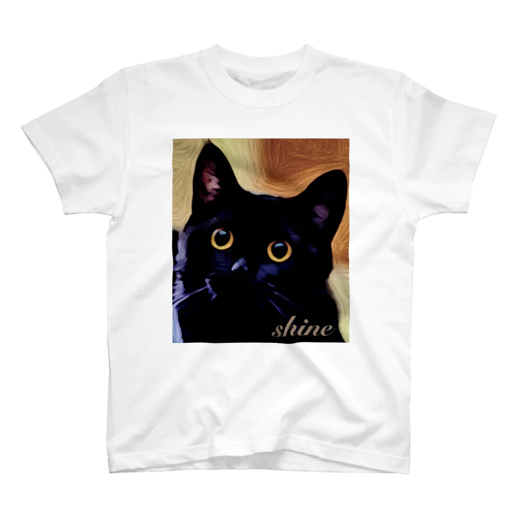 shineのI love cat 黒猫 スタンダードTシャツ