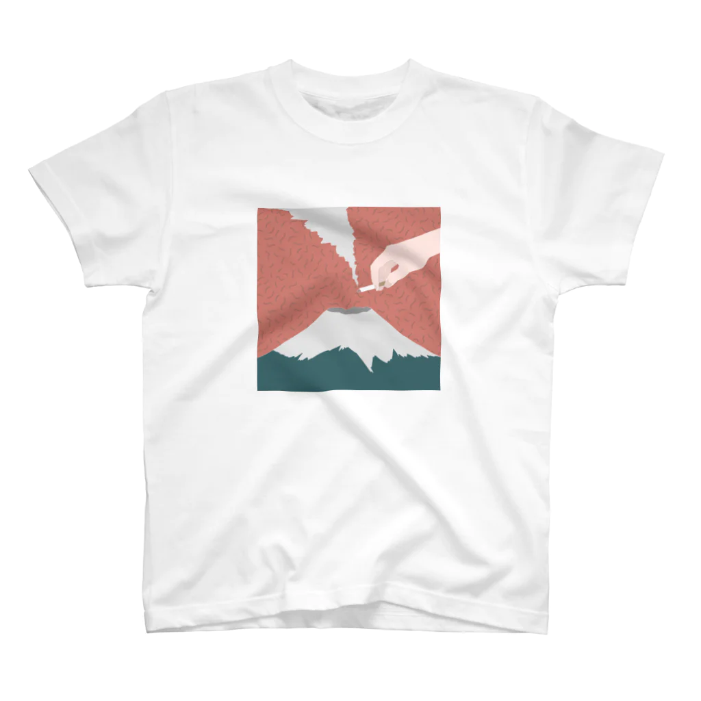 もちもちのもちのSmoking On Mt.Fuji Regular Fit T-Shirt