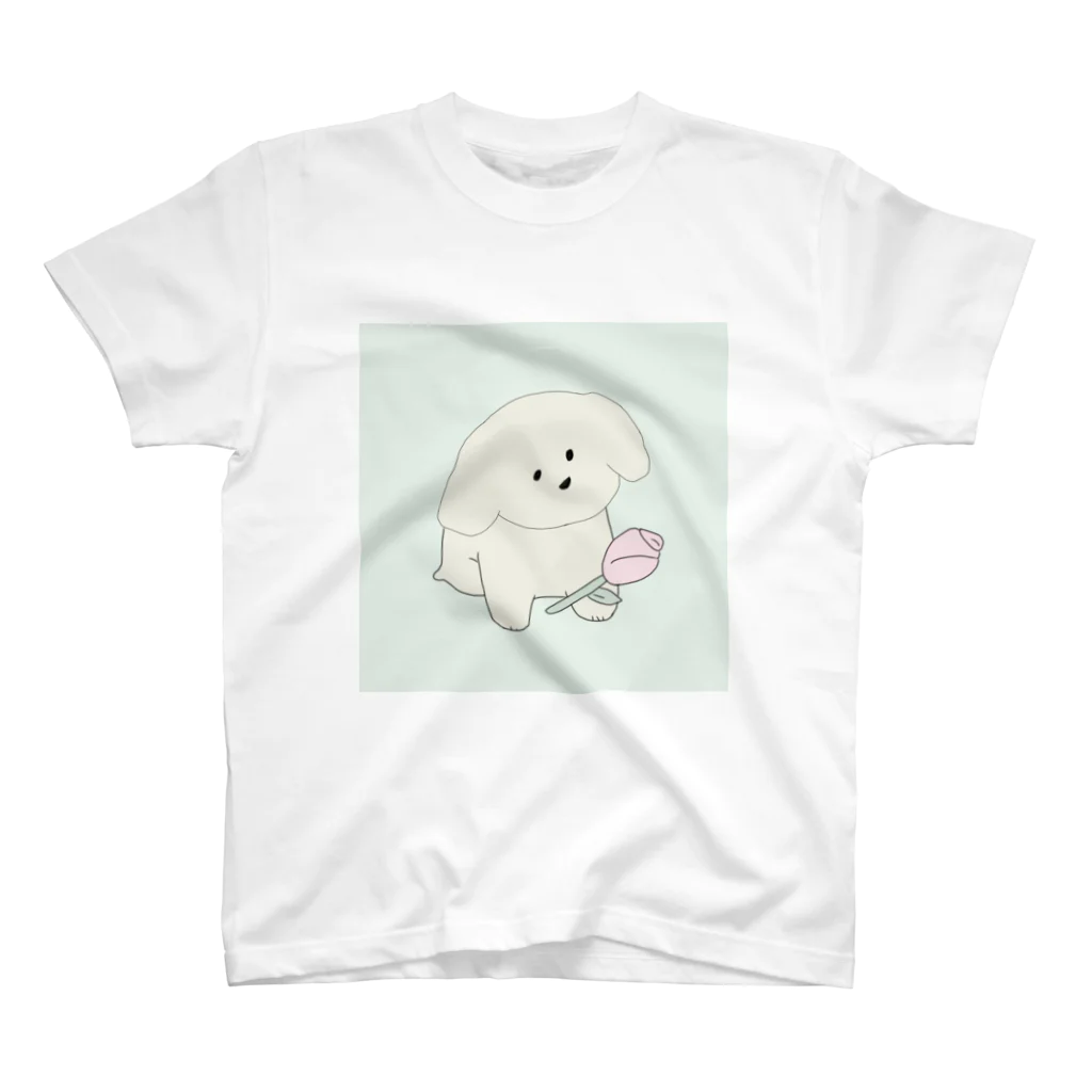 みにゆん　ねこのバラの花とかわいい子犬~ Regular Fit T-Shirt