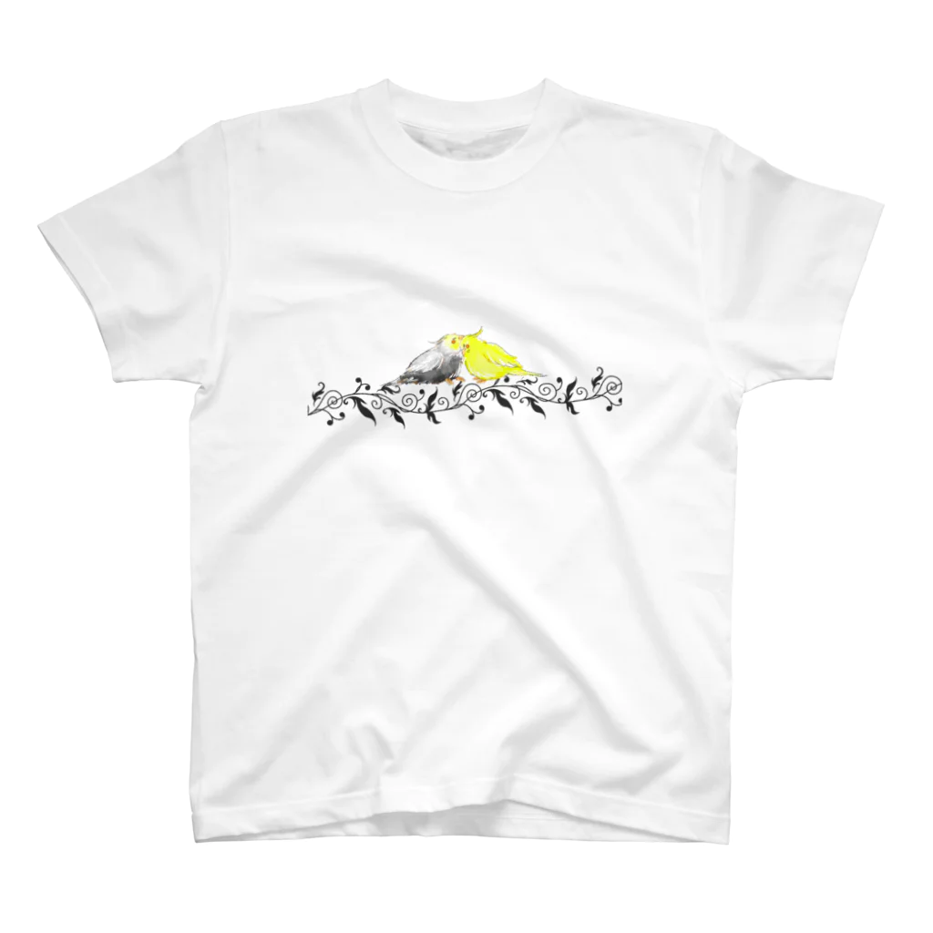 オカ愛のオカメインコ（下蔦） スタンダードTシャツ