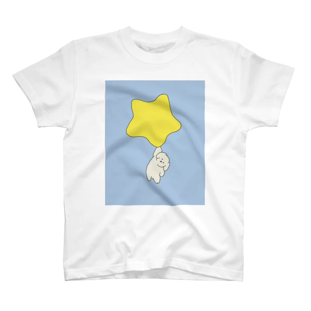 みにゆん　ねこのGood night, puppy ~ blue Regular Fit T-Shirt