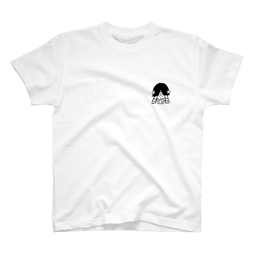 むぴーののぞく男の子ワンポイント Regular Fit T-Shirt