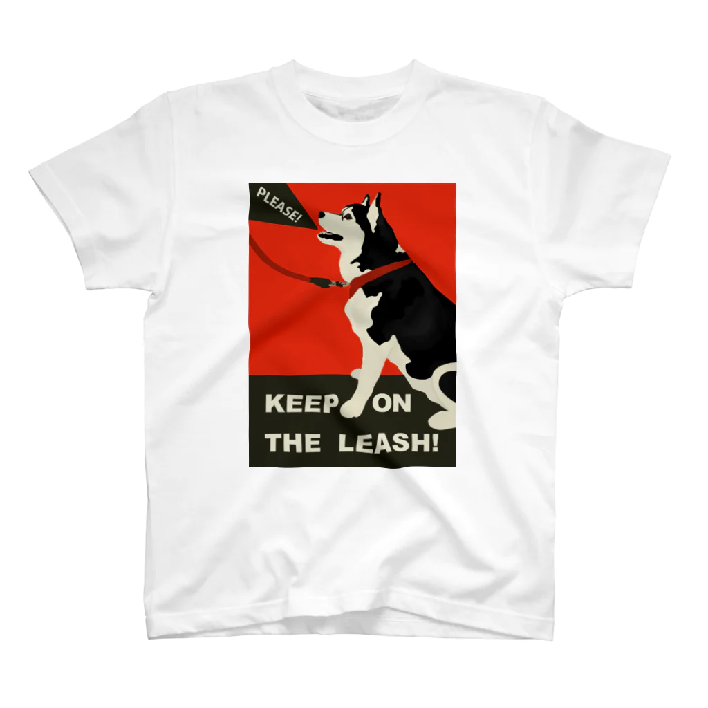 ねるくるのKEEP ON THE LEASH! (Revolutionary Red) スタンダードTシャツ