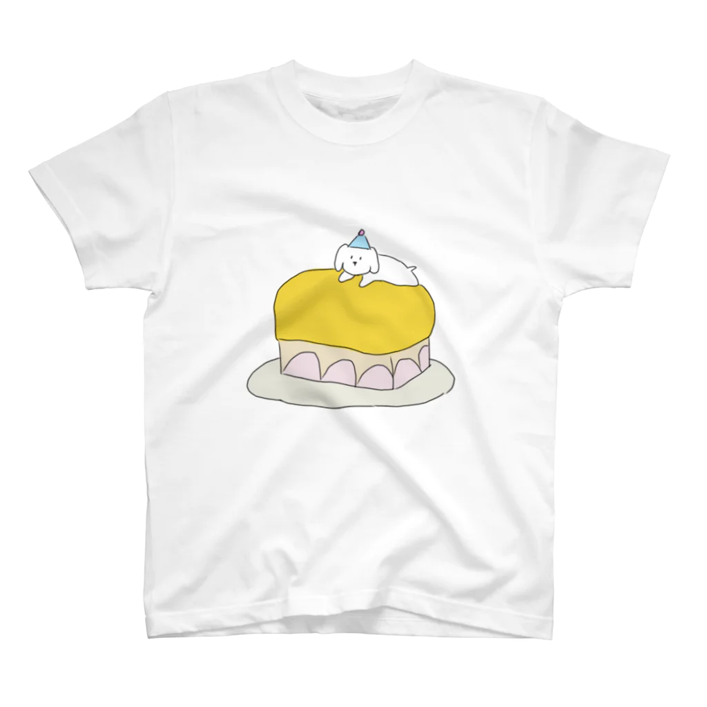 みにゆん　ねこのLovely puppy cake スタンダードTシャツ