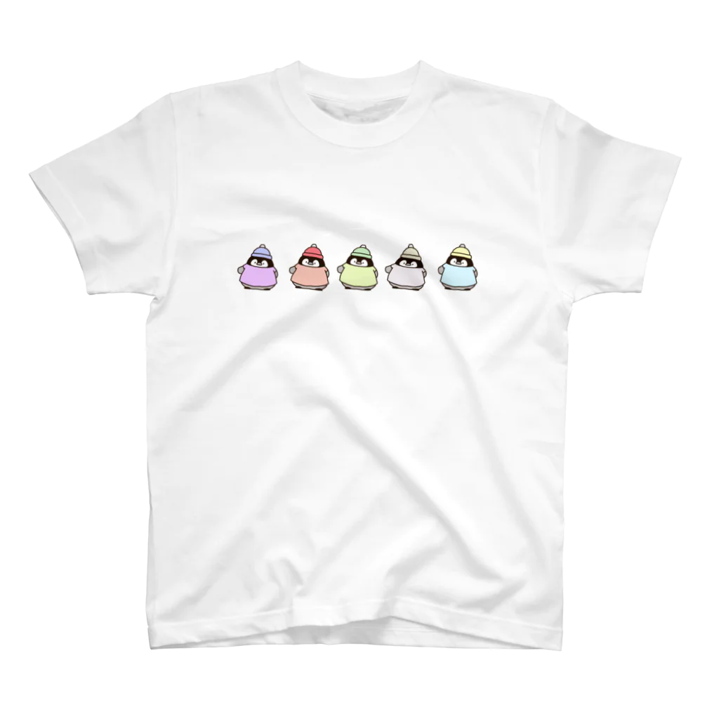 ちょこぺんの淡い色のペンちゃんズ スタンダードTシャツ