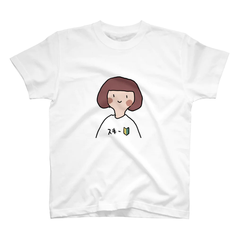 yamamototomohiroのスキー初心者女子 Regular Fit T-Shirt