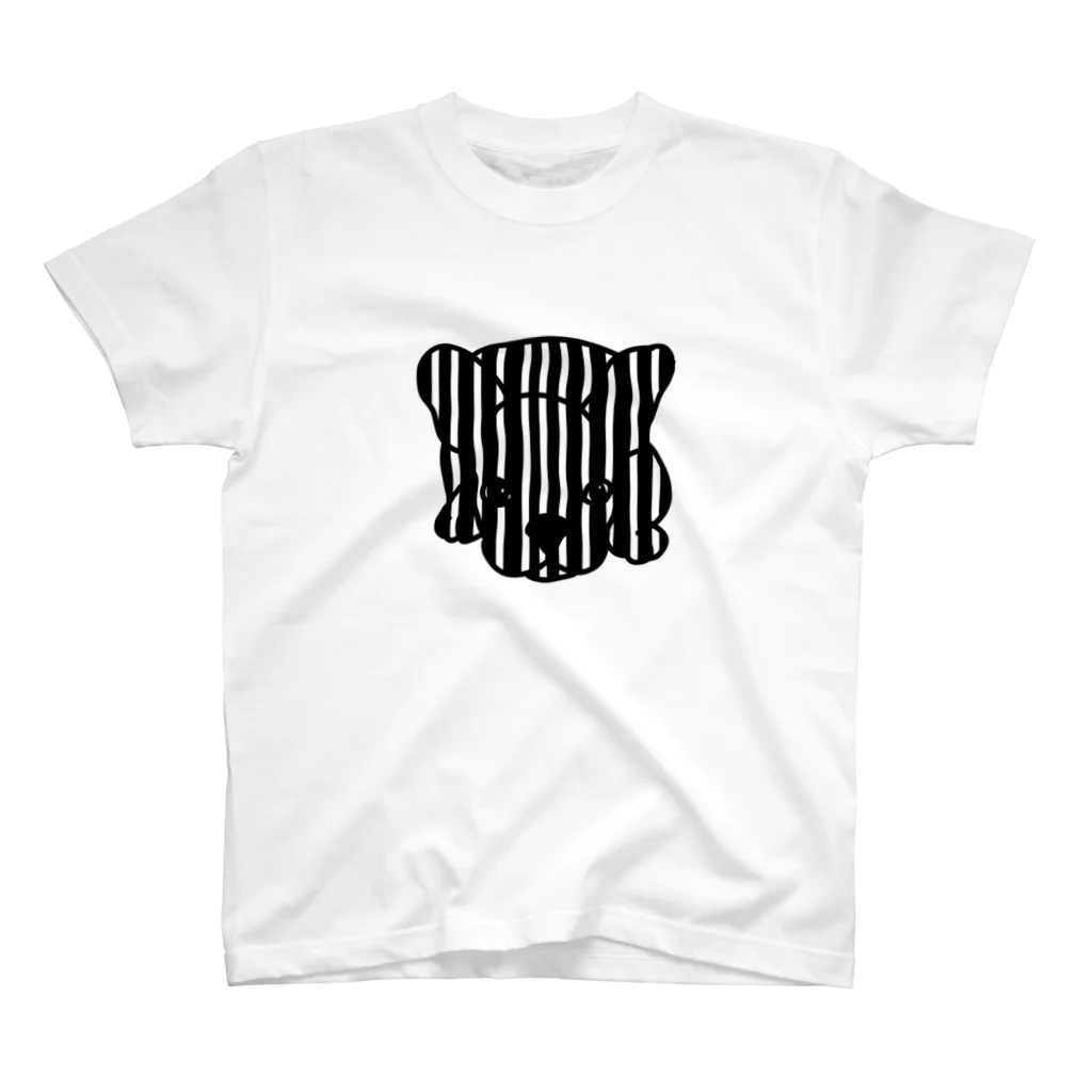 みつまめこshopのストライプ犬 Regular Fit T-Shirt