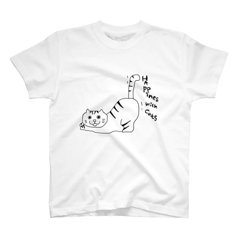 茶トラネコの茶トラねこおしりをあげる Regular Fit T-Shirt