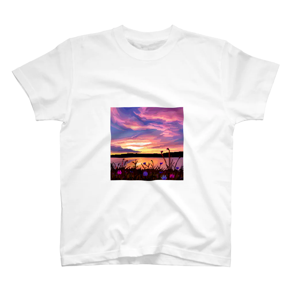 fuji_yuichiのSunset Lake Regular Fit T-Shirt